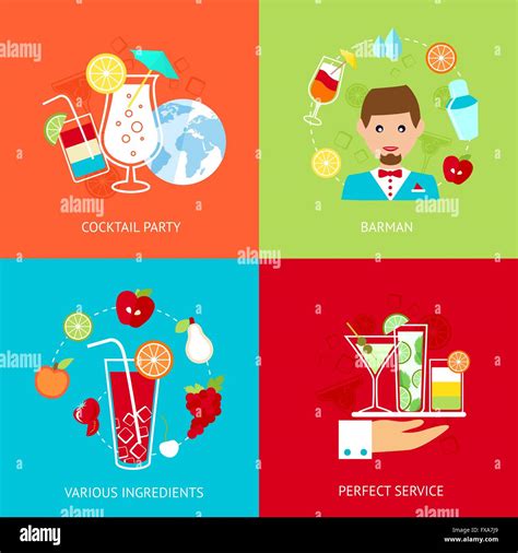 Cocktail Icons Set Stock Vector Image And Art Alamy