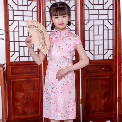 Xangai Hist Ria Ver O Chin S Crian A Menina Algod O Flor Cheongsam