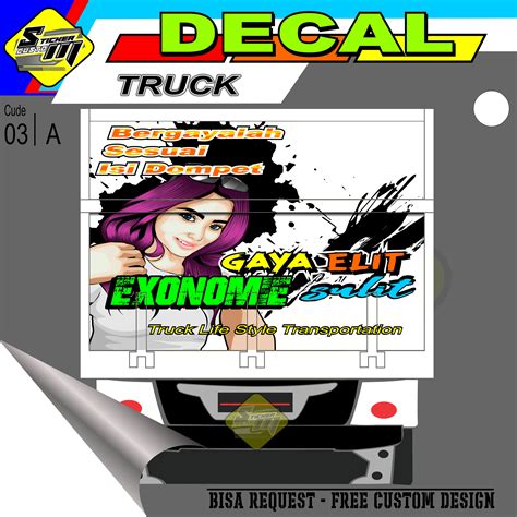 New Decal Sticker Pintu Belakang Truck Canter Ragasa Hino Bebas