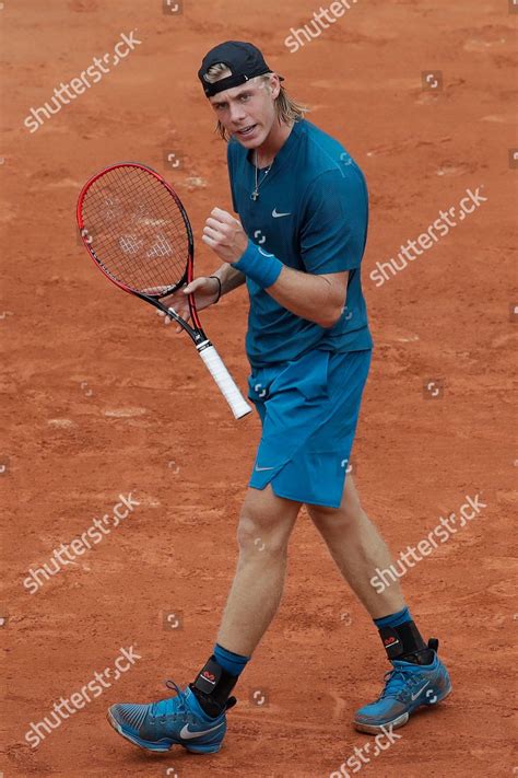 Canadas Denis Shapovalov Clenches His Fist Editorial Stock Photo