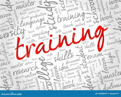 Training Word Cloud Collage Stock Illustration Illustration Of