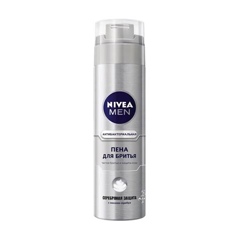 Пена для бритья Nivea Men Серебряная защита с ионами серебра 200 мл ...