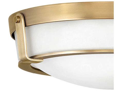 Hinkley Lighting Hathaway Heritage Brass Light Wide Flush Mount