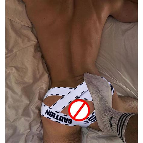 Men S Underwear Gay Sexy Jockstrap Bikini Man Thongs G String Cotton Cross Design Sissy Buttocks