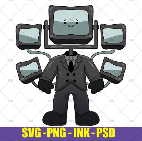 Big TV Man Skibidi Toilet SVG,Big TV Man Skibidi Toilet PNG, | Inspire ...