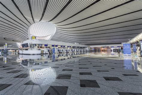 Beijing Daxing International Airport Terminal Editorial Image - Image ...