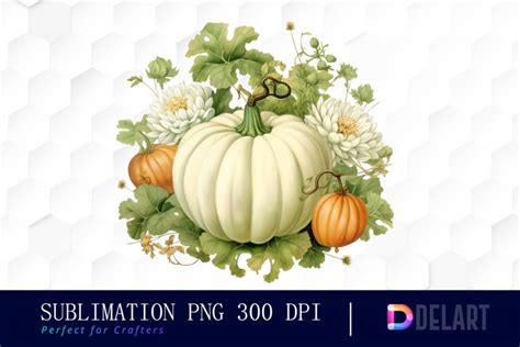 Watercolor Green Pumpkin Patch Clipart, Sublimation Art