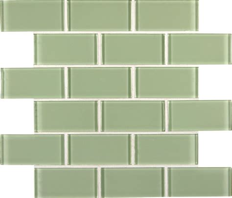 Mint Green Crystal Glass Subway Tile Bathroom Orange County By Msi Houzz