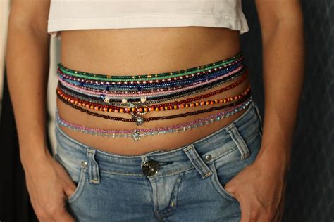 African Waist Beads Set With Clasp Waistbeads For Weight Loss Set Tie