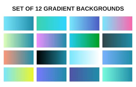 Premium PSD | Aqua Gradient Background Set