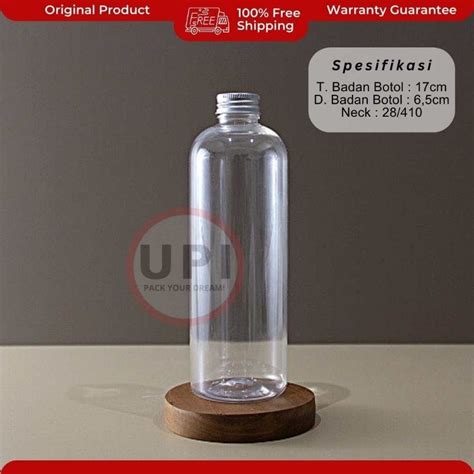 Jual Botol Pet Br Ml Clear Tutup Ulir Aluminium Silver Shopee