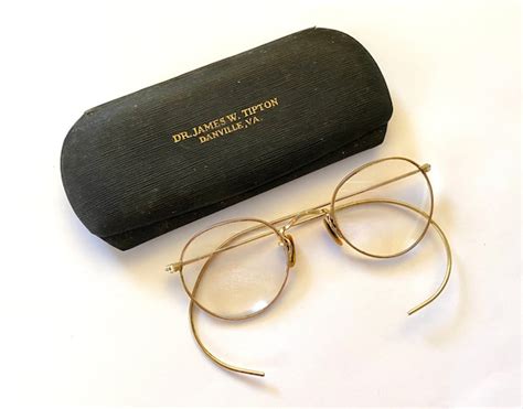 BAUSCH LOMB Eyeglasses Vintage 1930s 12k Gold Fille Gem