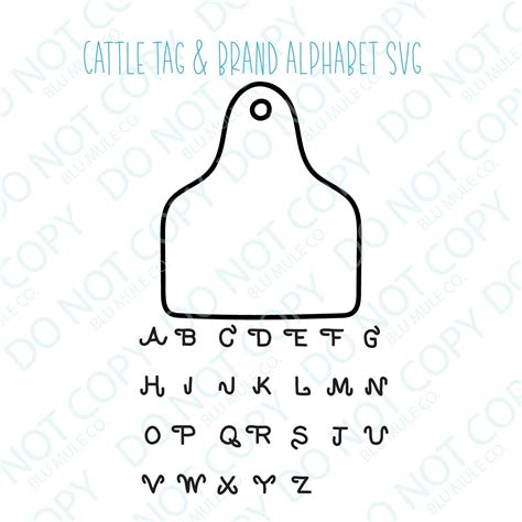 Cattle Ear Tag SVG Cattle Brand SVG Digital Download Svg for Cricut ...