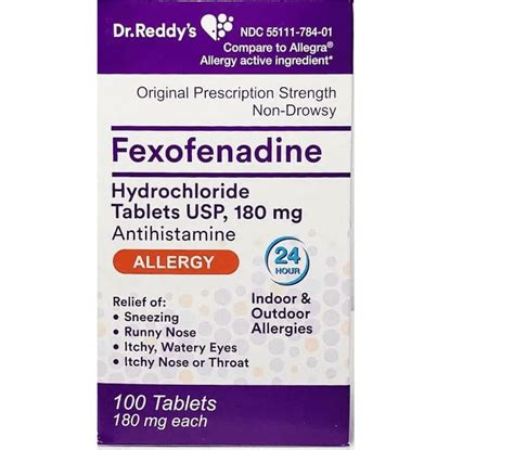 Dr Reddys Fexo Fenadine Mg Tablets Allergy Relief Tablets