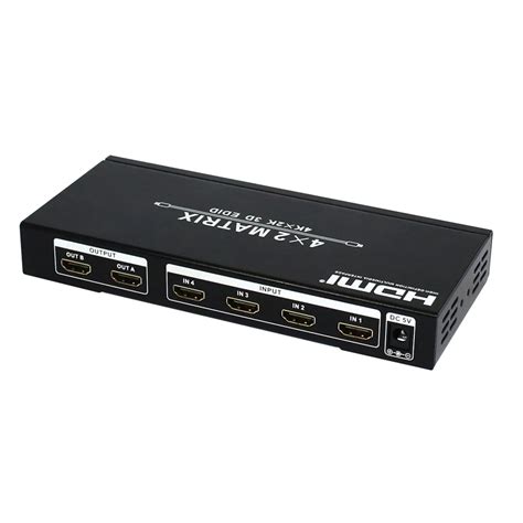 New HDMI Matrix 4X2 HDMI Switcher splitter with remote control 3D full ...