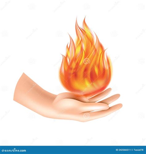 Magician Hand Holding Fire. Magic Vector Concept. Fire, Flame, Heat Vector | CartoonDealer.com ...