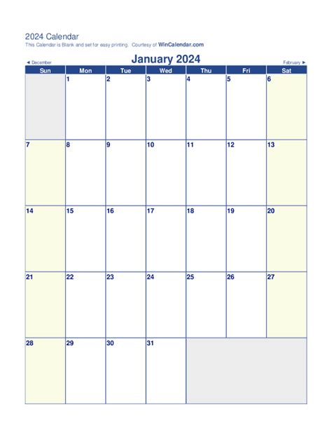 2024 Form WinCalendar Calendar Template Fill Online Printable