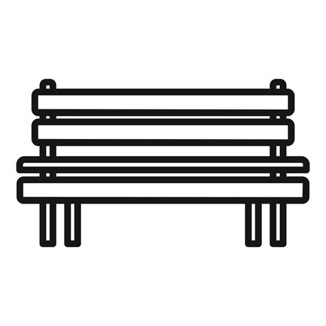 Wooden Bench Icon Outline Style 14693934 Vector Art At Vecteezy