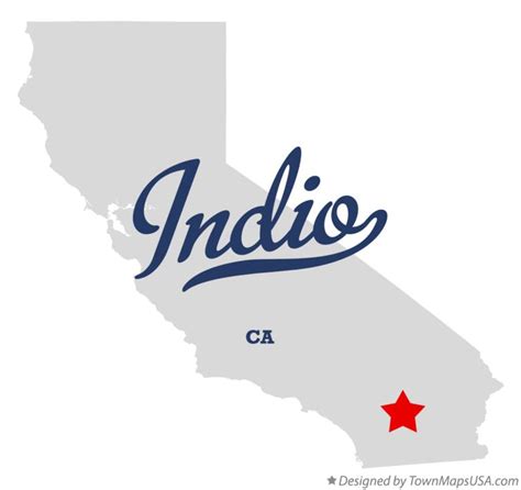 Map of Indio, CA, California