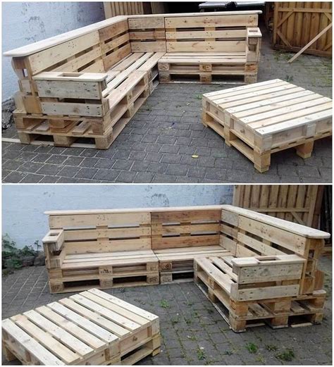 Pallet Corner Couch And Table Wooden Pallet Ideas