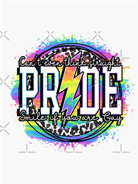 Pegatina Pride Lightning Bolt Sonr E Si Eres Gay De Alliesnunison Redbubble