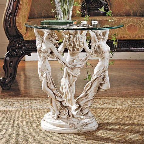 Three Muses Of Ancient Greece Glass Topped Sculptural Table Artofit