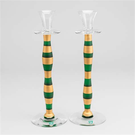 A Pair Of Candlesticks Celeste By Anne Nilsson Orrefors Bukowskis