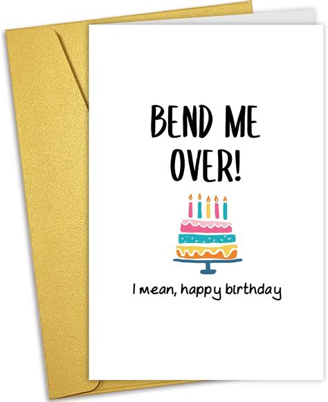 Nchigedy Naughty Happy Birthday Card For Him Her Funny Birthday Greeting Card