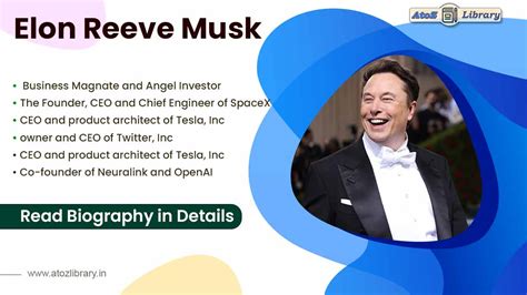 Biography of Elon Musk: Most Popular Businessman And Billionaires of ...