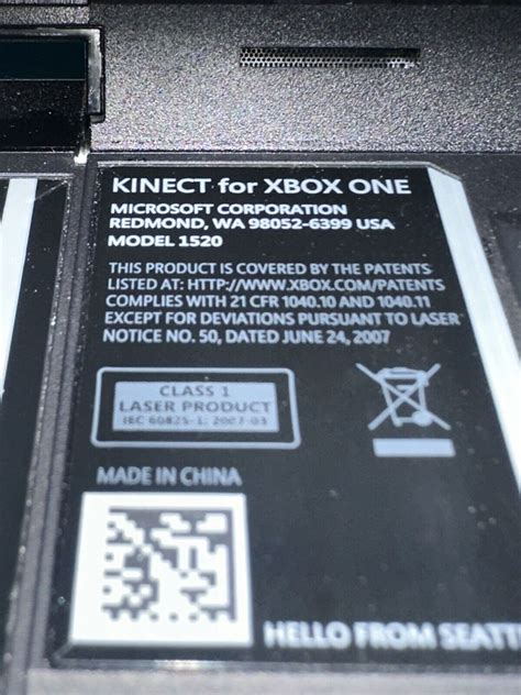 Microsoft Xbox One Kinect Camera Motion Sensor Bar Model 1520 Black Not Tested 885370849448 Ebay