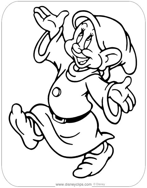 Sleepy Dwarf Coloring Pages