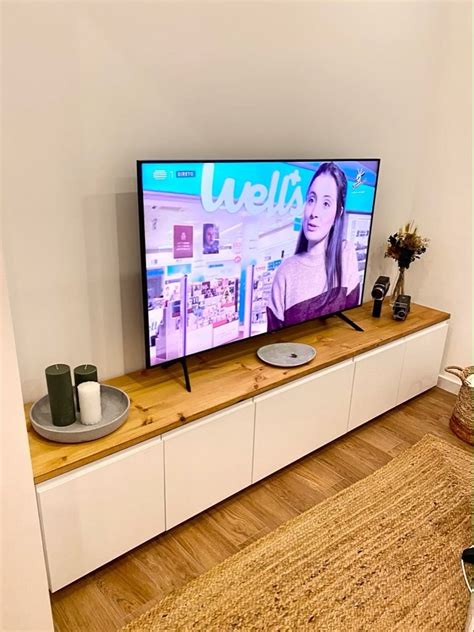 Hack An Ikea Tv Cabinet With Real Wood Top Ikea Hackers