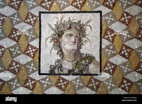 Roman Art Asia Minor Mosaic 2nd Century Is Depicted A Woman With A