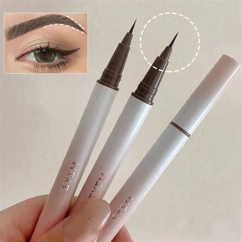 Waterproof Liquid Eyebrow Pencil 4 Colors Easy To Color Sweat Proof