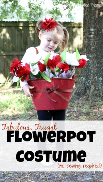 Fabulous Frugal Flowerpot Costume No Sewing Required Flower Pots