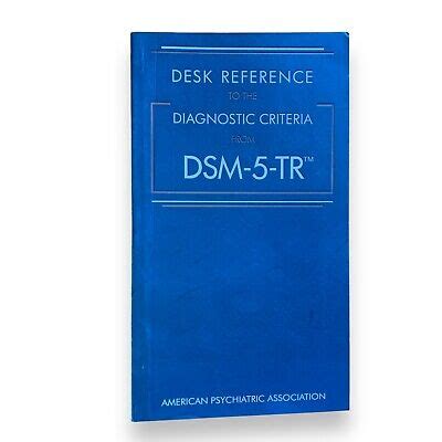 Desk Reference To The Diagnostic Criteria From Dsm Tr Paperback