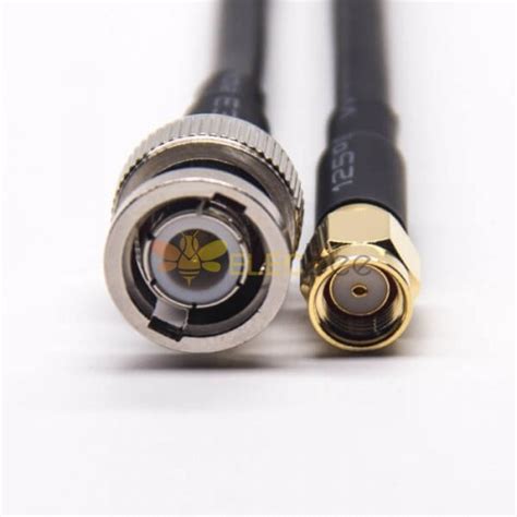 RF Cables Assembly BNC 180 Degree Male To SMA Male RP Straight With