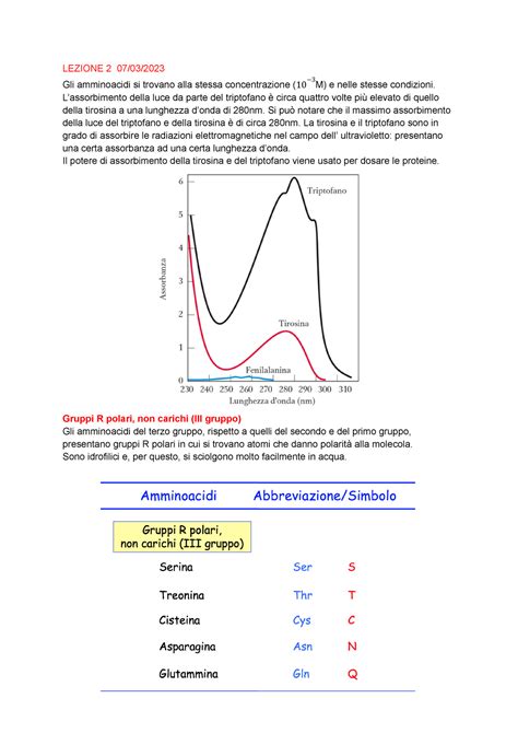 Biochimica Prof Zara Lezione Lezione Gli Amminoacidi Si