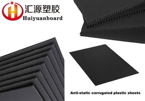 Black Anti Static Esd Corrugated Plastic Sheet Anti Corrosion