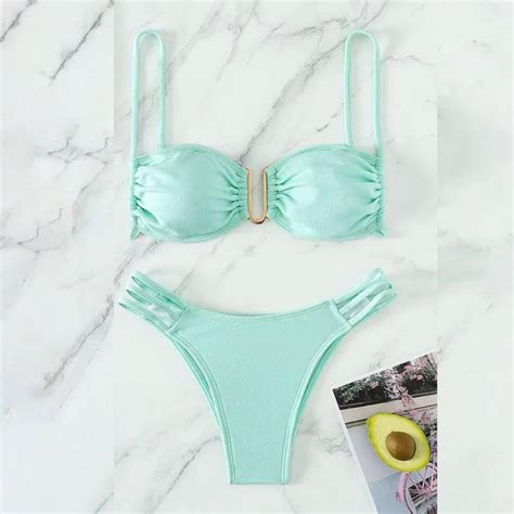 Triple Strap Bikini Set Pink Sugar Bikini