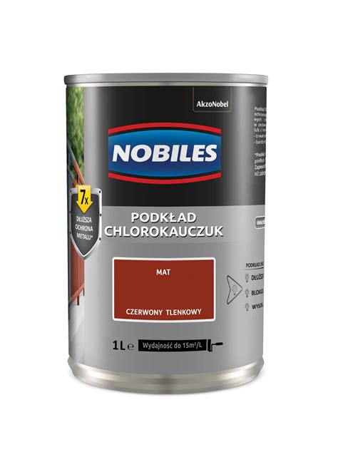 Farba gruntująca Podkład Chlorokauczukowy Czerwony Tlenkowy 1 l Nobiles