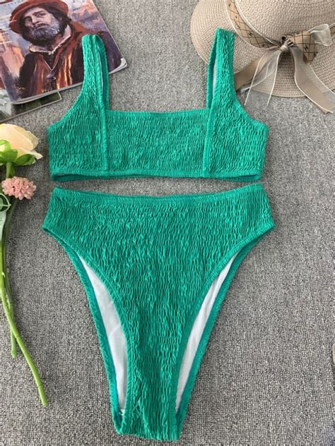 Bikini Set Women High Waist Beachwear Crinkle Bikini Wholesale 2021 Bikini And Swimwear Price