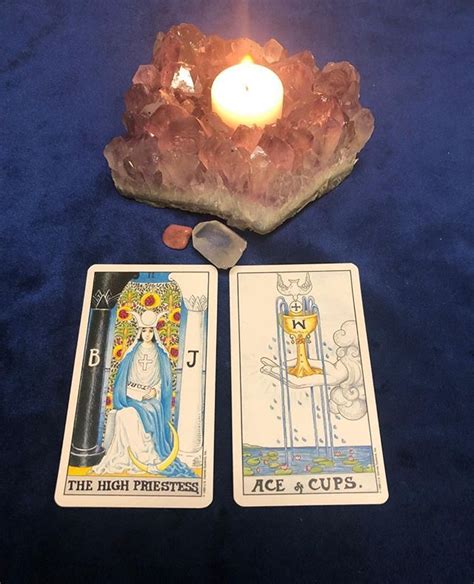 Tarot Combination The High Priestess And Ace Of Cups What A