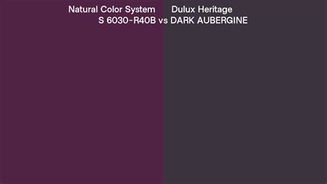 Natural Color System S 6030 R40b Vs Dulux Heritage Dark Aubergine Side