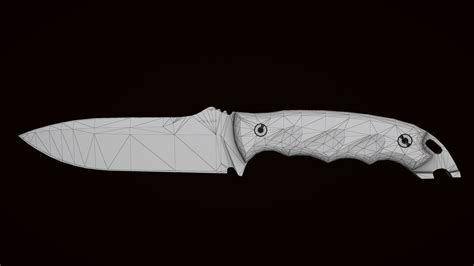 Modelo De Cuchillo De Combate Y Texturas Modelo D Fbx Max Obj