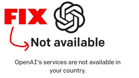 Fix Openai S Services Are Not Available In Your Country Youtube