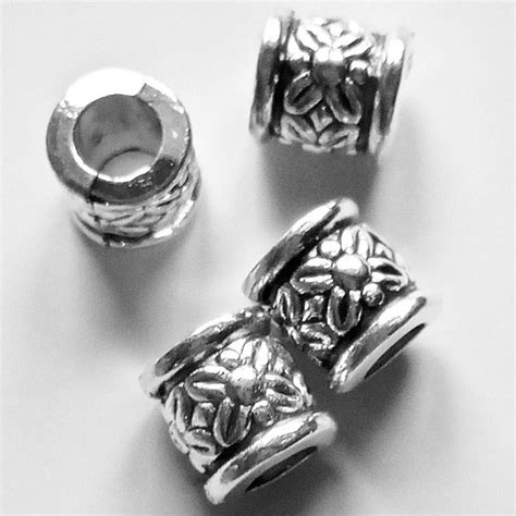 Бусины (4 шт.) для бороды, дредов, косичек "Ромашка" металлические ...