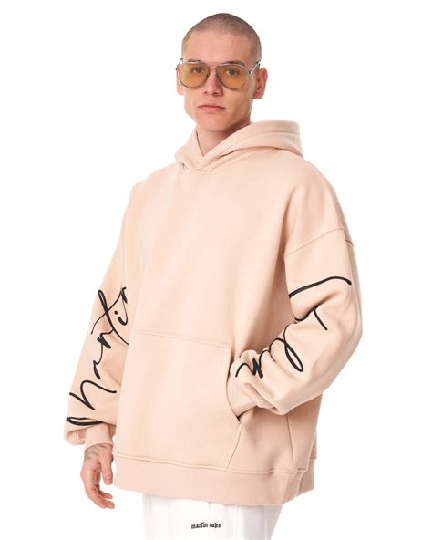 Mens Oversized Hoodie Martin Valen Beige Martin Valen