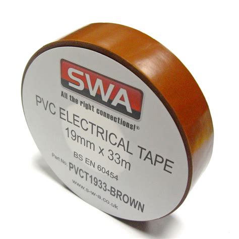 Pvct1933 Bro Brown Pvc Insulation Tape Reel Length 33m Width 19mm