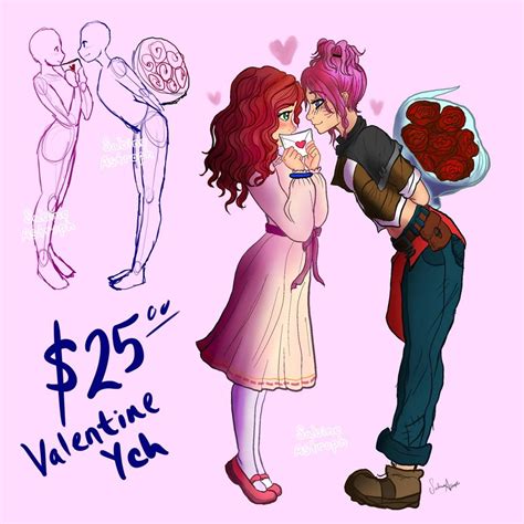 [for Hire] Commissions Open Valentines Day Ocs Fanart Dnd